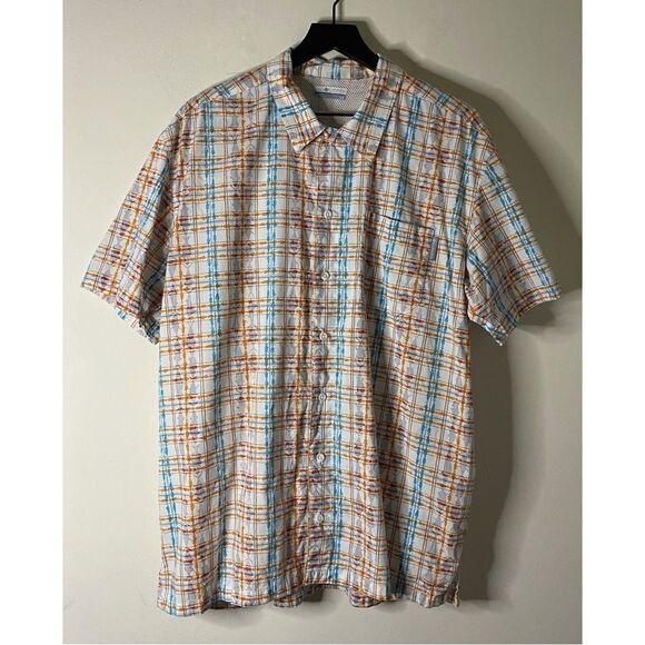 Columbia Men’s Trollers Best Short Sleeve Shirt Mirage/Tortuga Plaid Pri… - Picture 3 of 11